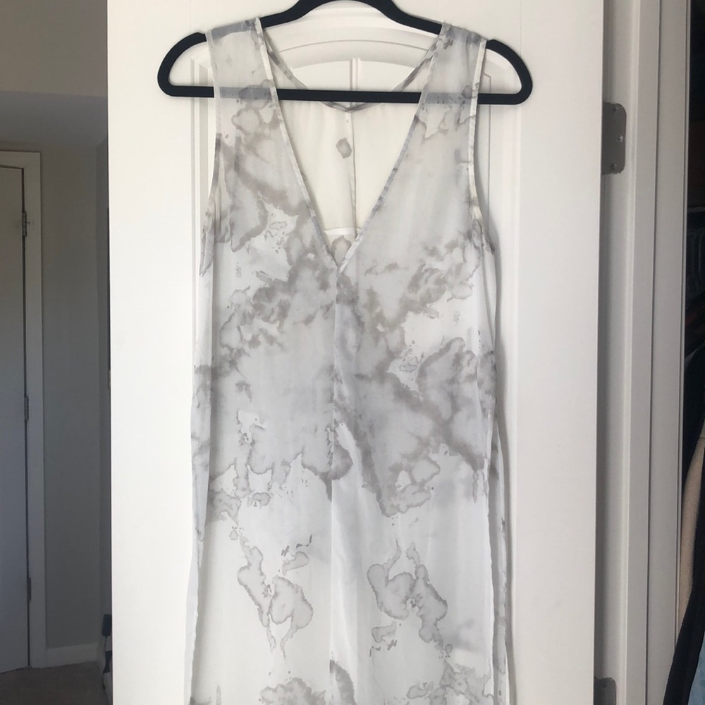 Forever21 Sheer Long Tank with Side Slits